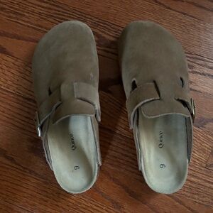Quince Tan Suede Slip-On Shoes